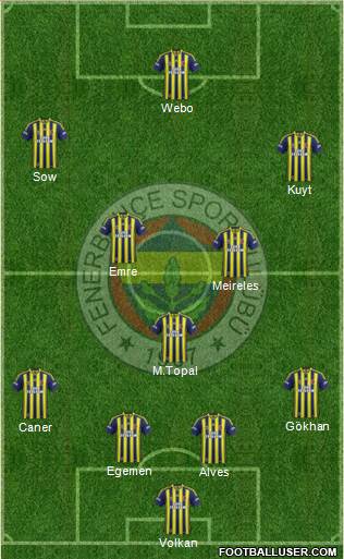 Fenerbahçe SK Formation 2015