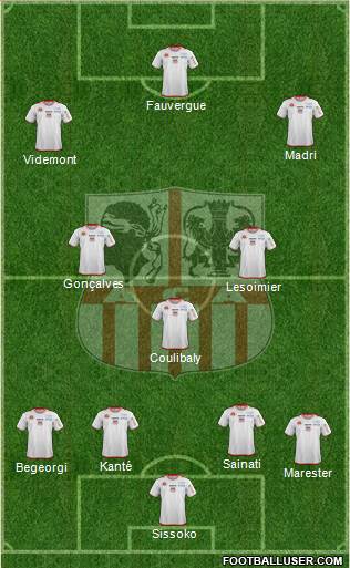 Athletic Club Ajaccien Football football formation