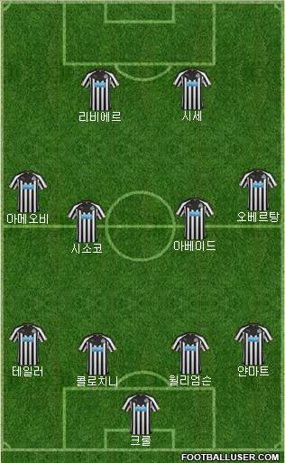 Newcastle United Formation 2015