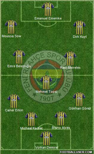 Fenerbahçe SK Formation 2015