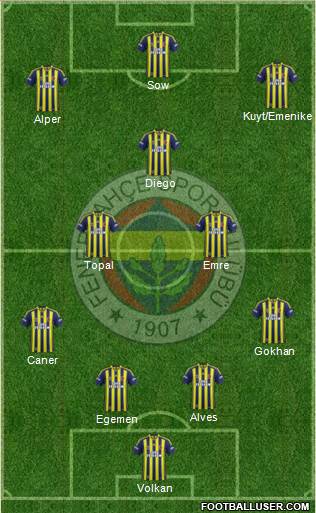Fenerbahçe SK Formation 2015