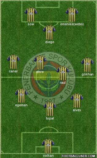 Fenerbahçe SK Formation 2015