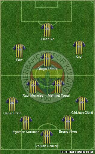 Fenerbahçe SK Formation 2015