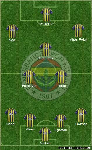 Fenerbahçe SK Formation 2015