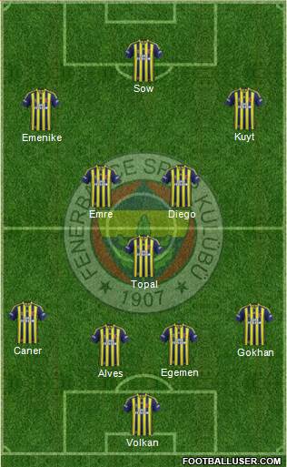Fenerbahçe SK Formation 2015