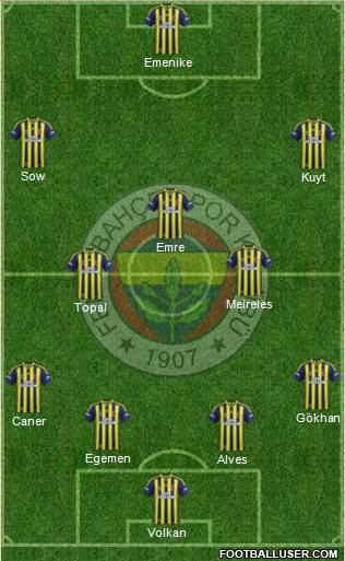 Fenerbahçe SK Formation 2015