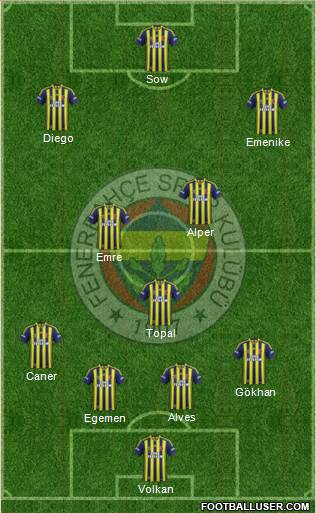 Fenerbahçe SK Formation 2015