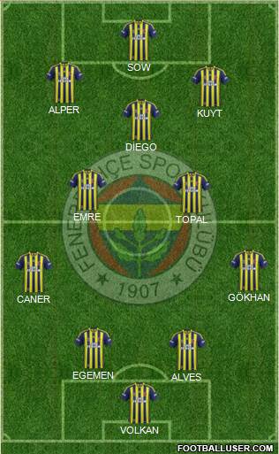 Fenerbahçe SK Formation 2015