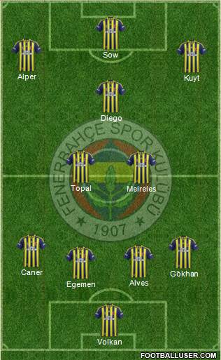Fenerbahçe SK Formation 2015