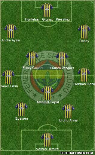 Fenerbahçe SK Formation 2015