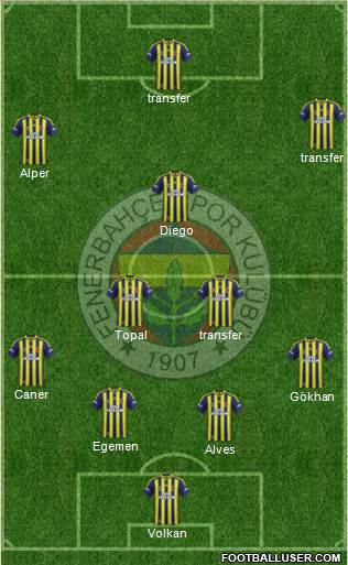 Fenerbahçe SK Formation 2015