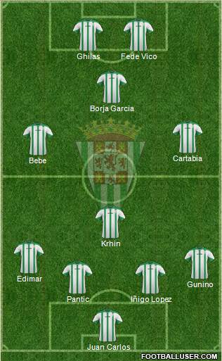 Córdoba C.F., S.A.D. Formation 2015