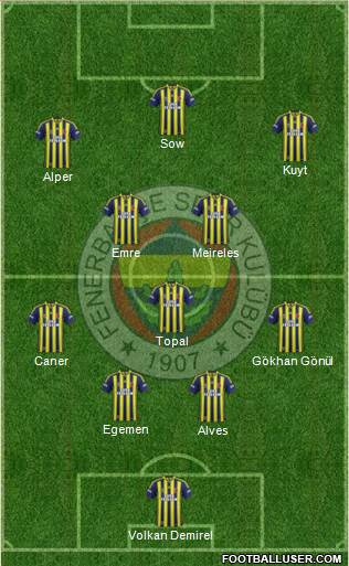 Fenerbahçe SK Formation 2015