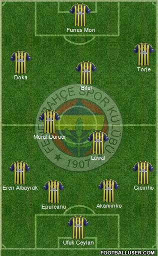 Fenerbahçe SK Formation 2015
