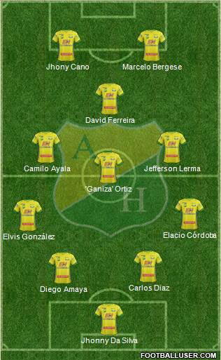 CD Atlético Huila Formation 2015