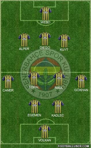 Fenerbahçe SK Formation 2015