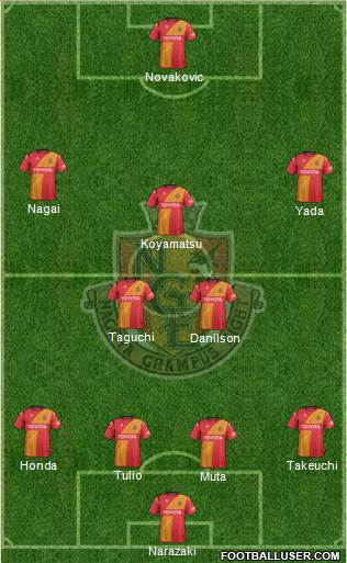 Nagoya Grampus 4-2-3-1 football formation