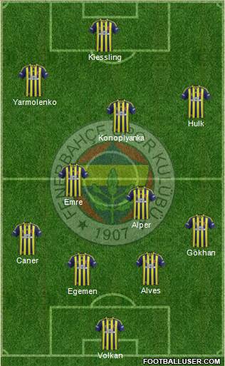 Fenerbahçe SK Formation 2015