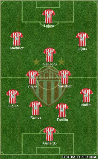 Club Deportivo Necaxa Formation 2015