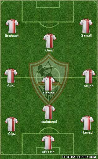 Zamalek Sporting Club Formation 2015