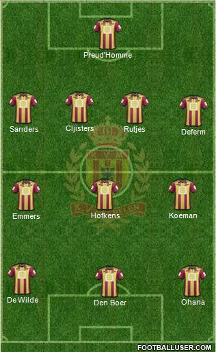 Yellow Red KV Mechelen Formation 2015