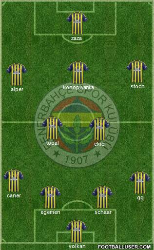 Fenerbahçe SK Formation 2015