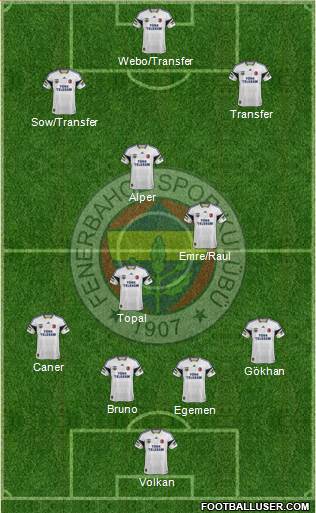Fenerbahçe SK Formation 2015