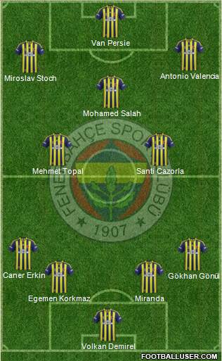 Fenerbahçe SK Formation 2015