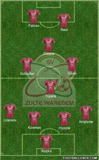 SV Zulte Waregem Formation 2015