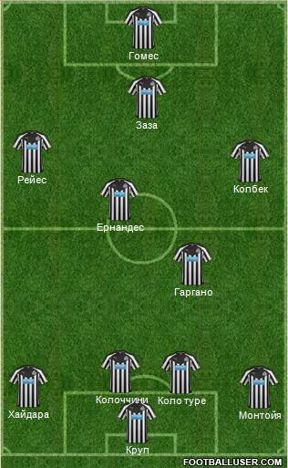 Newcastle United Formation 2015