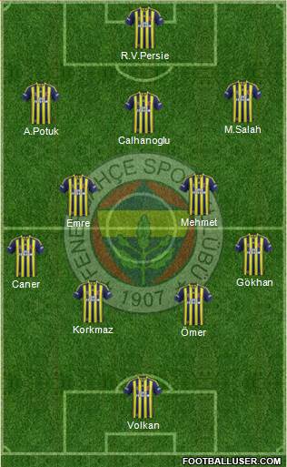 Fenerbahçe SK Formation 2015