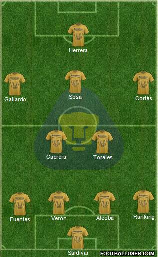 Club de Fútbol Universidad Formation 2015