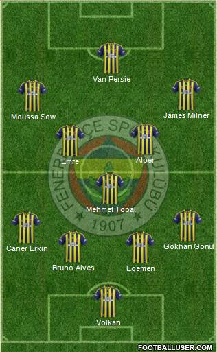 Fenerbahçe SK Formation 2015