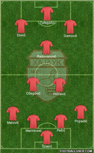 FK Hajduk Lion Beograd Formation 2015