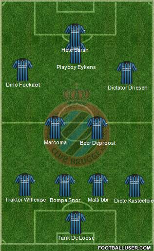 Club Brugge KV Formation 2015