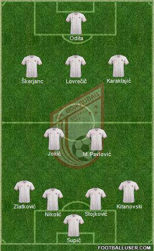 FK Vozdovac Beograd Formation 2015