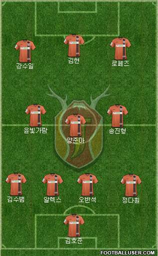 Jeju United Formation 2015