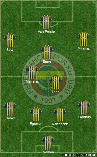 Fenerbahçe SK Formation 2015
