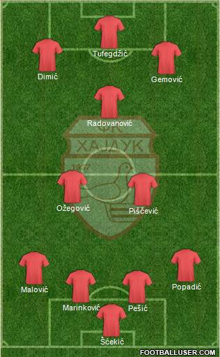 FK Hajduk Lion Beograd Formation 2015