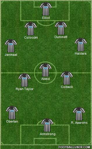 Newcastle United Formation 2015
