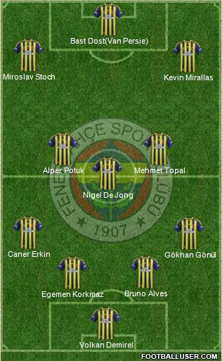 Fenerbahçe SK Formation 2015