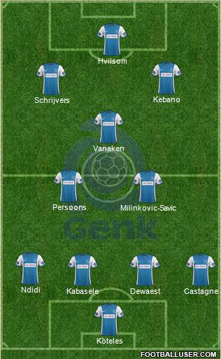 K Racing Club Genk Formation 2015