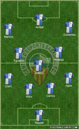 C.E. Sabadell football formation