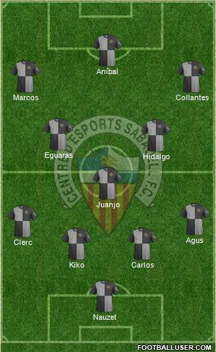 C.E. Sabadell football formation