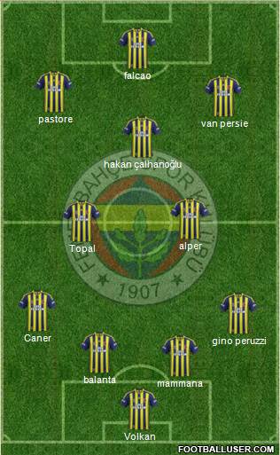 Fenerbahçe SK Formation 2015