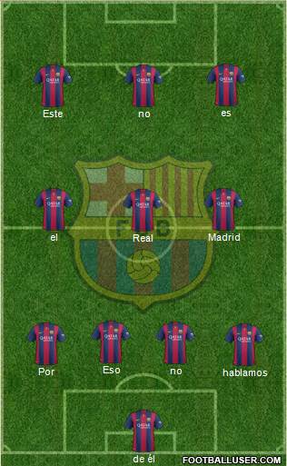 F.C. Barcelona Formation 2015