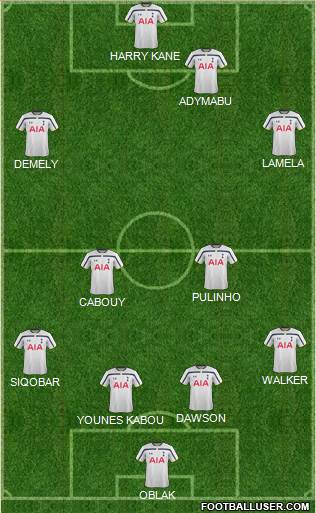 Tottenham Hotspur Formation 2015