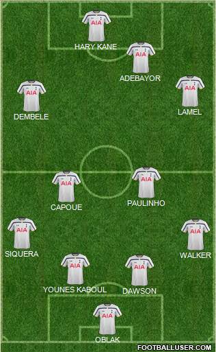 Tottenham Hotspur Formation 2015
