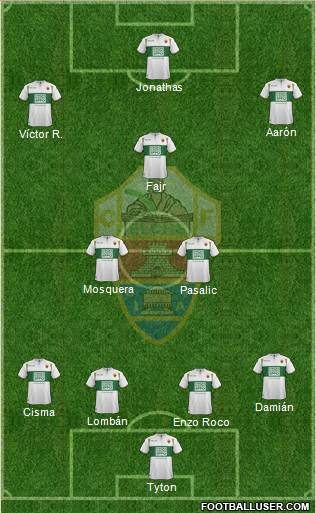 Elche C.F., S.A.D. Formation 2015