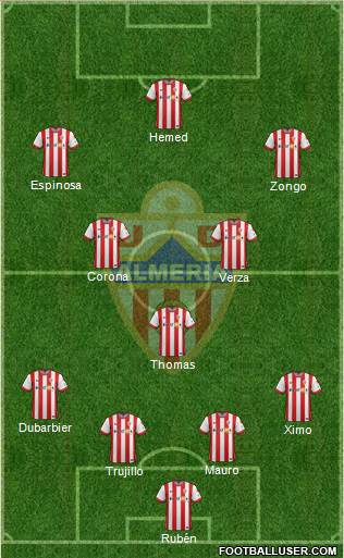 U.D. Almería S.A.D. Formation 2015
